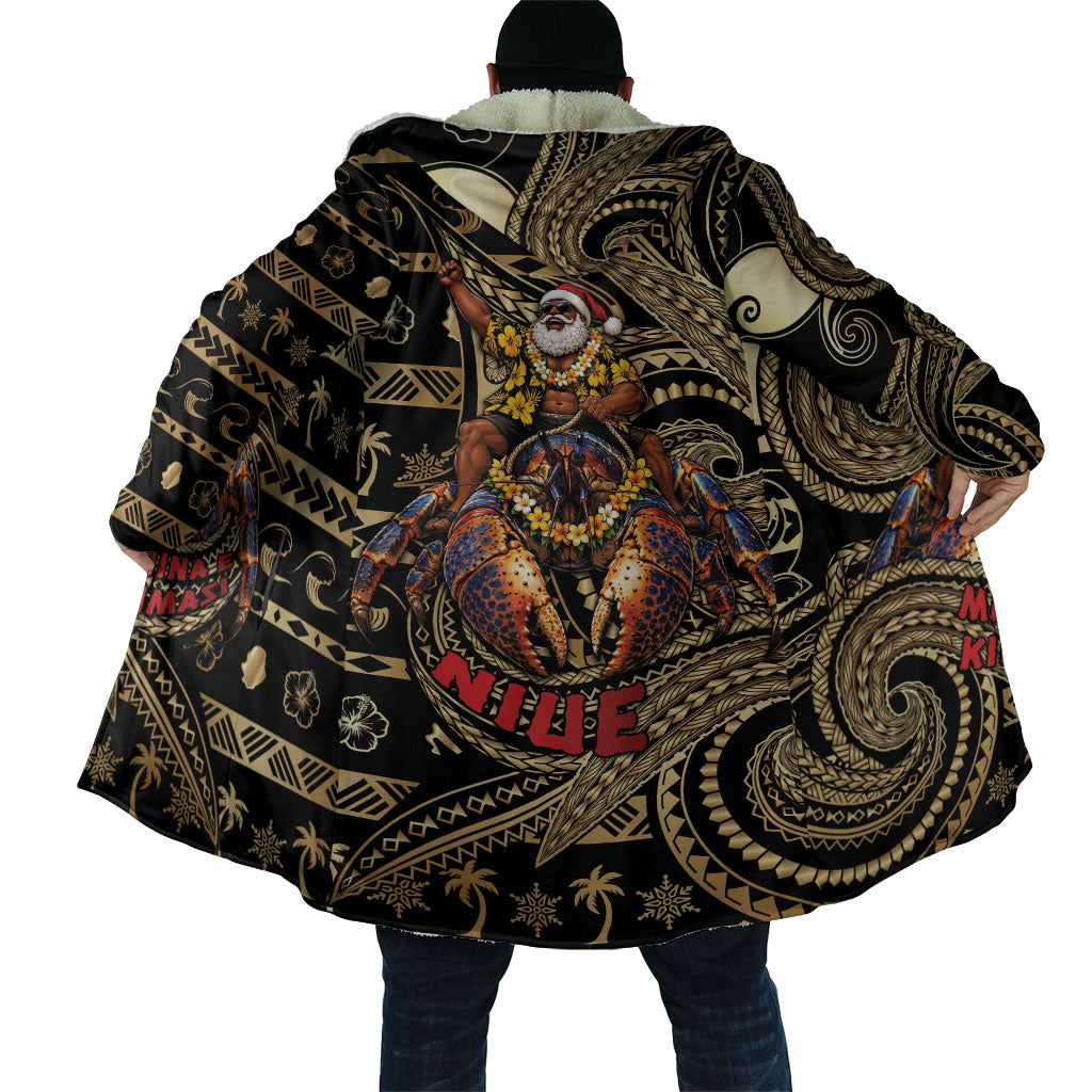 Niue Christmas Cloak Santa Riding Coconut Crab DT05 - Polynesian Pride