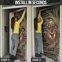 Niue Christmas Door Cover Santa Riding Coconut Crab DT05 - Polynesian Pride