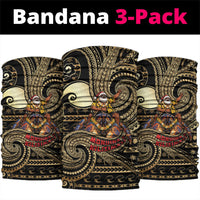 Niue Christmas Neck Gaiter Santa Riding Coconut Crab DT05 package One Size: 25*50cm Gold - Polynesian Pride