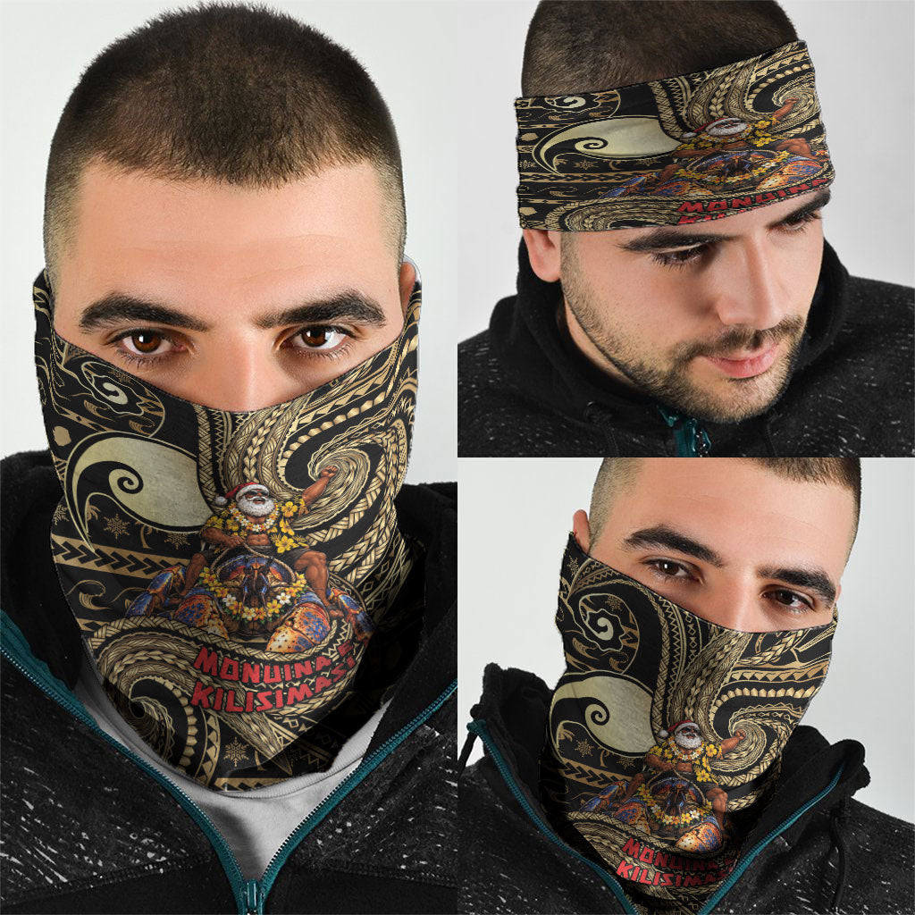 Niue Christmas Neck Gaiter Santa Riding Coconut Crab DT05 - Polynesian Pride