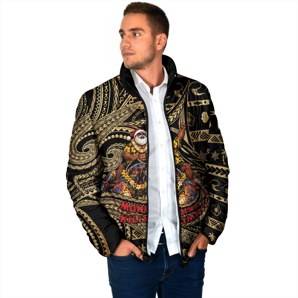 Niue Christmas Padded Jacket Santa Riding Coconut Crab DT05 - Polynesian Pride