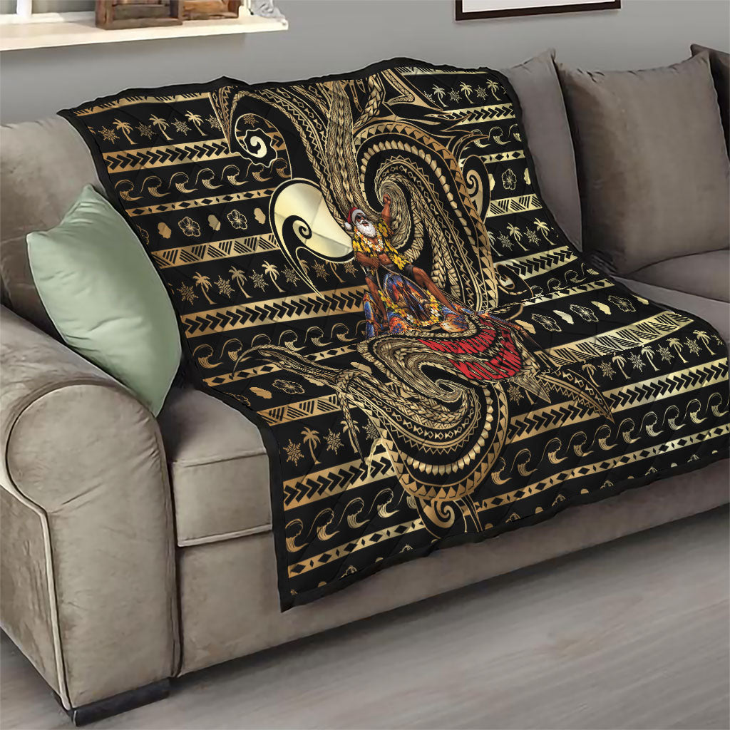 Niue Christmas Quilt Santa Riding Coconut Crab DT05 - Polynesian Pride