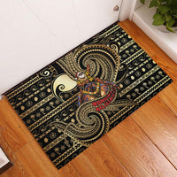 Niue Christmas Rubber Doormat Santa Riding Coconut Crab DT05 - Polynesian Pride