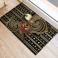 Niue Christmas Rubber Doormat Santa Riding Coconut Crab DT05 - Polynesian Pride