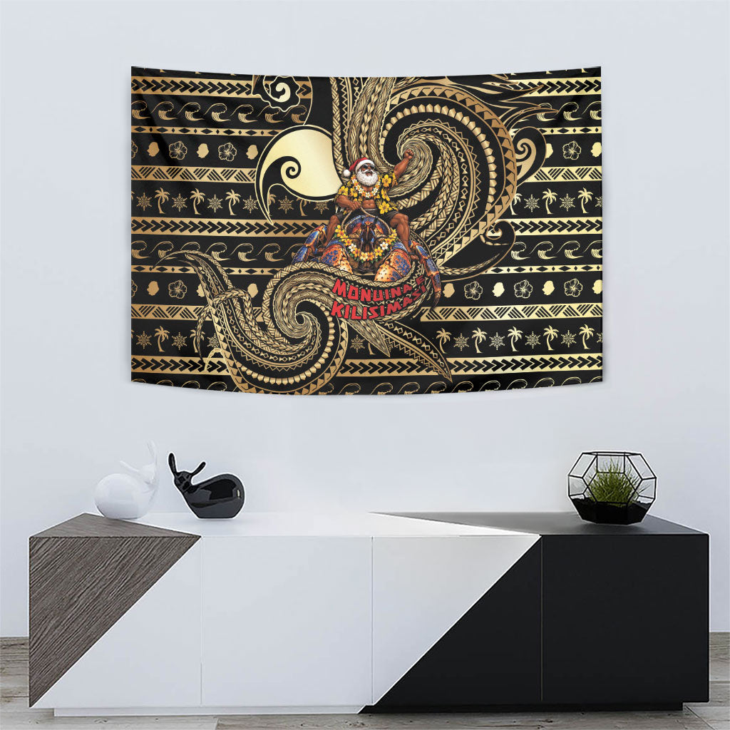 Niue Christmas Tapestry Santa Riding Coconut Crab DT05 - Polynesian Pride