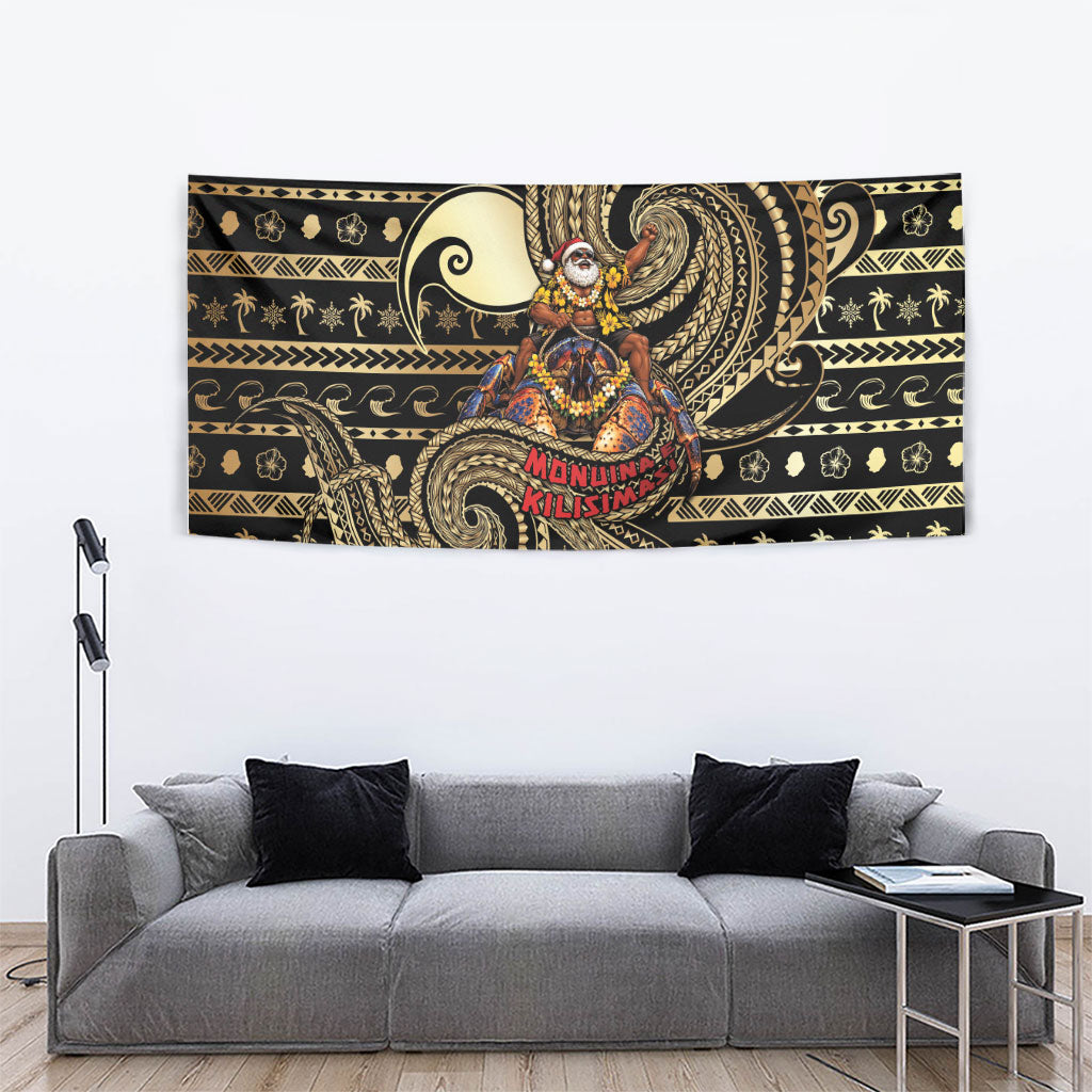 Niue Christmas Tapestry Santa Riding Coconut Crab DT05 - Polynesian Pride
