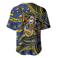 Tokelau Christmas Baseball Jersey Santa Riding Sea Turtle DT05 - Polynesian Pride