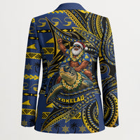 Tokelau Christmas Blazer Santa Riding Sea Turtle DT05 - Polynesian Pride