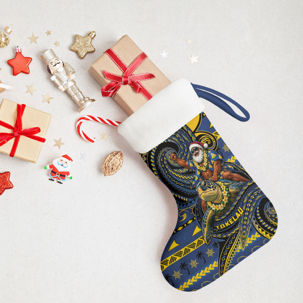 Tokelau Christmas Stocking Santa Riding Sea Turtle DT05 - Polynesian Pride
