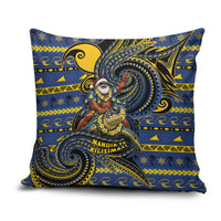 Tokelau Christmas Pillow Cover Santa Riding Sea Turtle DT05 Navy - Polynesian Pride