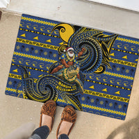 Tokelau Christmas Rubber Doormat Santa Riding Sea Turtle DT05 - Polynesian Pride