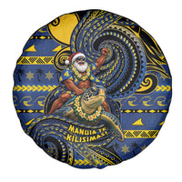 Tokelau Christmas Spare Tire Cover Santa Riding Sea Turtle DT05 - Polynesian Pride