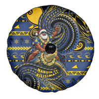 Tokelau Christmas Spare Tire Cover Santa Riding Sea Turtle DT05 - Polynesian Pride