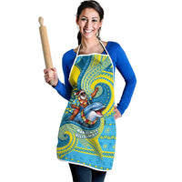 Tuvalu Christmas Apron Santa Riding Ocean Dolphin DT05 - Polynesian Pride