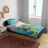 Tuvalu Christmas Bedding Set Santa Riding Ocean Dolphin DT05 - Polynesian Pride