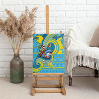 Tuvalu Christmas Canvas Wall Art Santa Riding Ocean Dolphin DT05 - Polynesian Pride