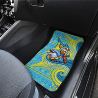 Tuvalu Christmas Car Mats Santa Riding Ocean Dolphin DT05 - Polynesian Pride