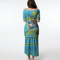 Tuvalu Christmas Puletasi Santa Riding Ocean Dolphin DT05 - Polynesian Pride