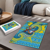 Tuvalu Christmas Puzzle Santa Riding Ocean Dolphin DT05 - Polynesian Pride