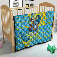 Tuvalu Christmas Quilt Santa Riding Ocean Dolphin DT05 - Polynesian Pride