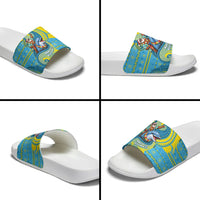 Tuvalu Christmas Slide Sandals Santa Riding Ocean Dolphin DT05 - Polynesian Pride