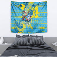 Tuvalu Christmas Tapestry Santa Riding Ocean Dolphin DT05 - Polynesian Pride