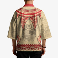 Tonga Language Week Kimono Tribal Cross Ngatu Floral Pattern DT05 - Polynesian Pride