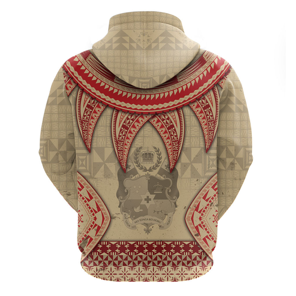 Tonga Language Week Zip Hoodie Tribal Cross Ngatu Floral Pattern DT05 - Polynesian Pride