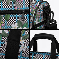 Blue Binakol Motifs With Jasminum Sambac Duffle Bag Mabuhay Philippines Festival DT05 - Polynesian Pride