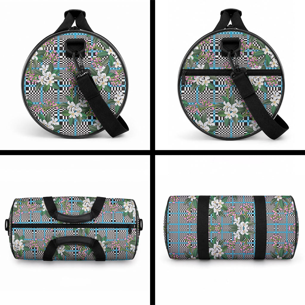 Blue Binakol Motifs With Jasminum Sambac Duffle Bag Mabuhay Philippines Festival DT05 - Polynesian Pride