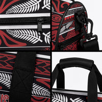 Ngapuhi Aotearoa Meri Kirihimete Duffle Bag Maori Silver Fern Koru Tribal Pattern DT05 - Polynesian Pride