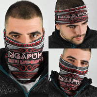 Ngapuhi Aotearoa Meri Kirihimete Neck Gaiter Maori Silver Fern Koru Tribal Pattern DT05 - Polynesian Pride