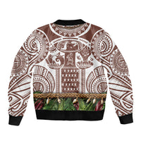 Polynesia Maui Umber Tattoo Inspired Bomber Jacket Tropical Leaf Skirt Costume DT05 - Polynesian Pride