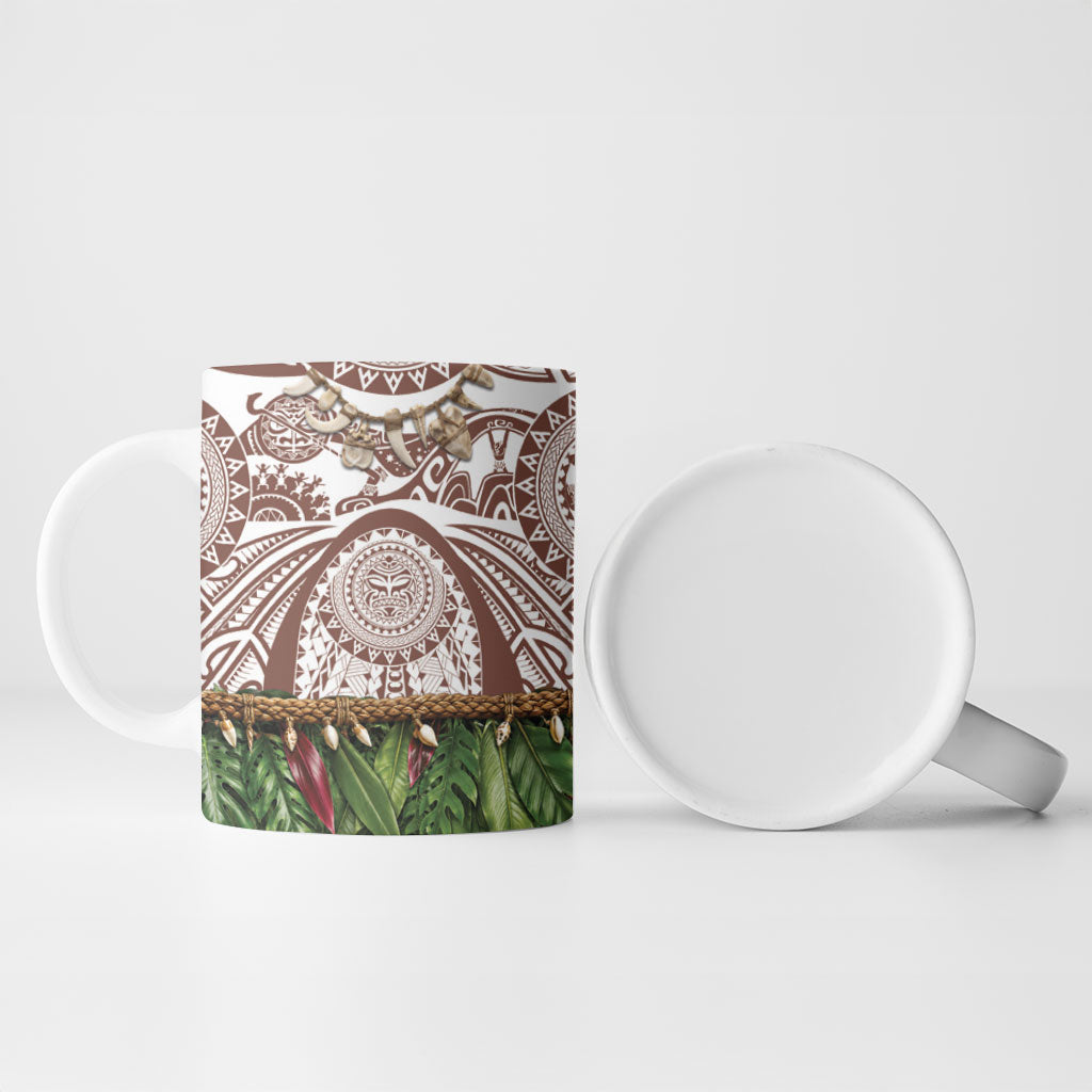 Polynesia Maui Umber Tattoo Inspired Ceramic Mug Tropical Leaf Skirt Costume DT05 - Polynesian Pride