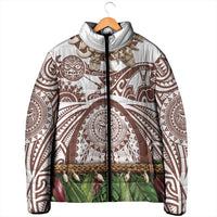 Polynesia Maui Umber Tattoo Inspired Padded Jacket Tropical Leaf Skirt Costume DT05 - Polynesian Pride