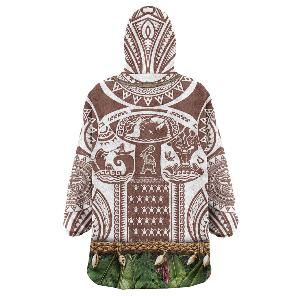 Polynesia Maui Umber Tattoo Inspired Wearable Blanket Hoodie Tropical Leaf Skirt Costume DT05 - Polynesian Pride