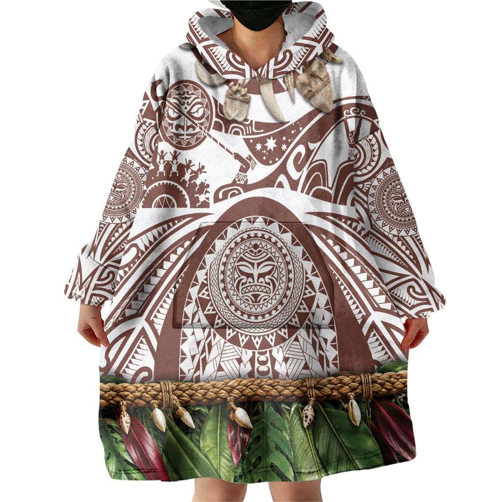 Polynesia Maui Umber Tattoo Inspired Wearable Blanket Hoodie Tropical Leaf Skirt Costume DT05 - Polynesian Pride