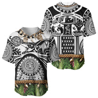 Polynesia Maui White Tattoo Inspired Baseball Jersey Tropical Leaf Skirt Costume DT05 - Polynesian Pride