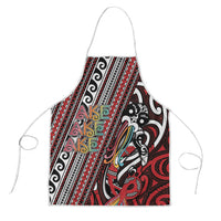 Maori Language Week Apron Ake Ake Ake Tribal Patterns DT05 Red - Polynesian Pride