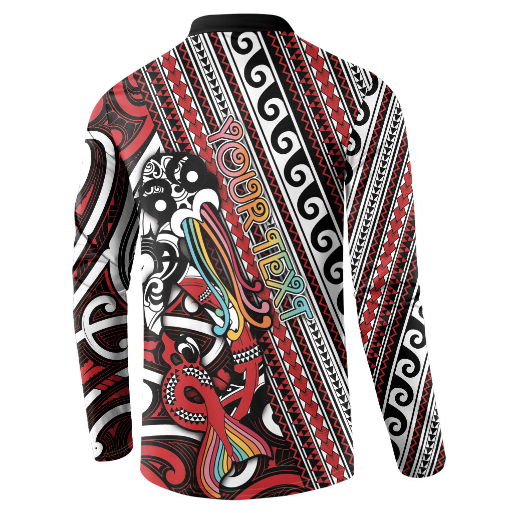 Personalised Maori Language Week Button Sweatshirt Ake Ake Ake Tribal Patterns DT05 - Polynesian Pride