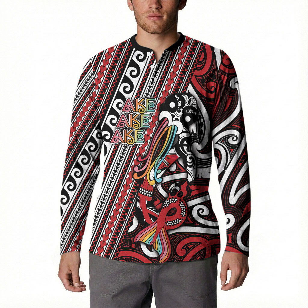 Personalised Maori Language Week Button Sweatshirt Ake Ake Ake Tribal Patterns DT05 - Polynesian Pride