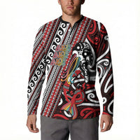 Personalised Maori Language Week Button Sweatshirt Ake Ake Ake Tribal Patterns DT05 - Polynesian Pride