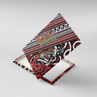 Maori Language Week Canvas Wall Art Ake Ake Ake Tribal Patterns DT05 With Frame Red - Polynesian Pride
