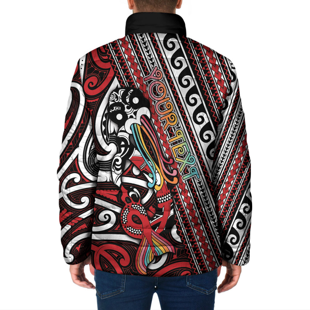 Personalised Maori Language Week Padded Jacket Ake Ake Ake Tribal Patterns DT05 - Polynesian Pride