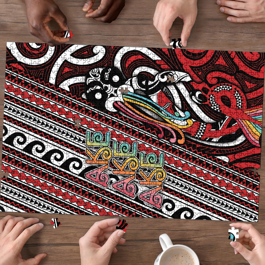 Maori Language Week Puzzle Ake Ake Ake Tribal Patterns DT05 - Polynesian Pride