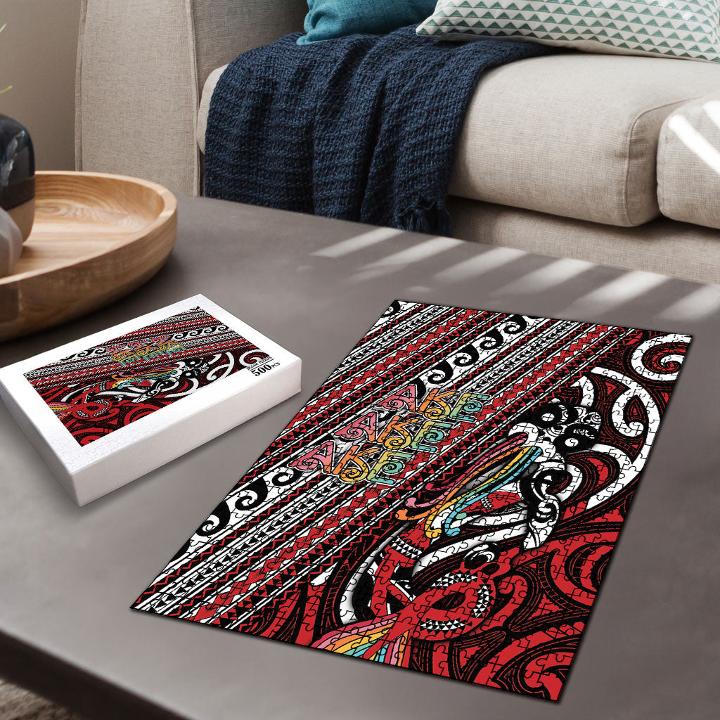 Maori Language Week Puzzle Ake Ake Ake Tribal Patterns DT05 - Polynesian Pride