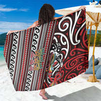 Maori Language Week Sarong Ake Ake Ake Tribal Patterns DT05 One Size 44 x 66 inches Red - Polynesian Pride