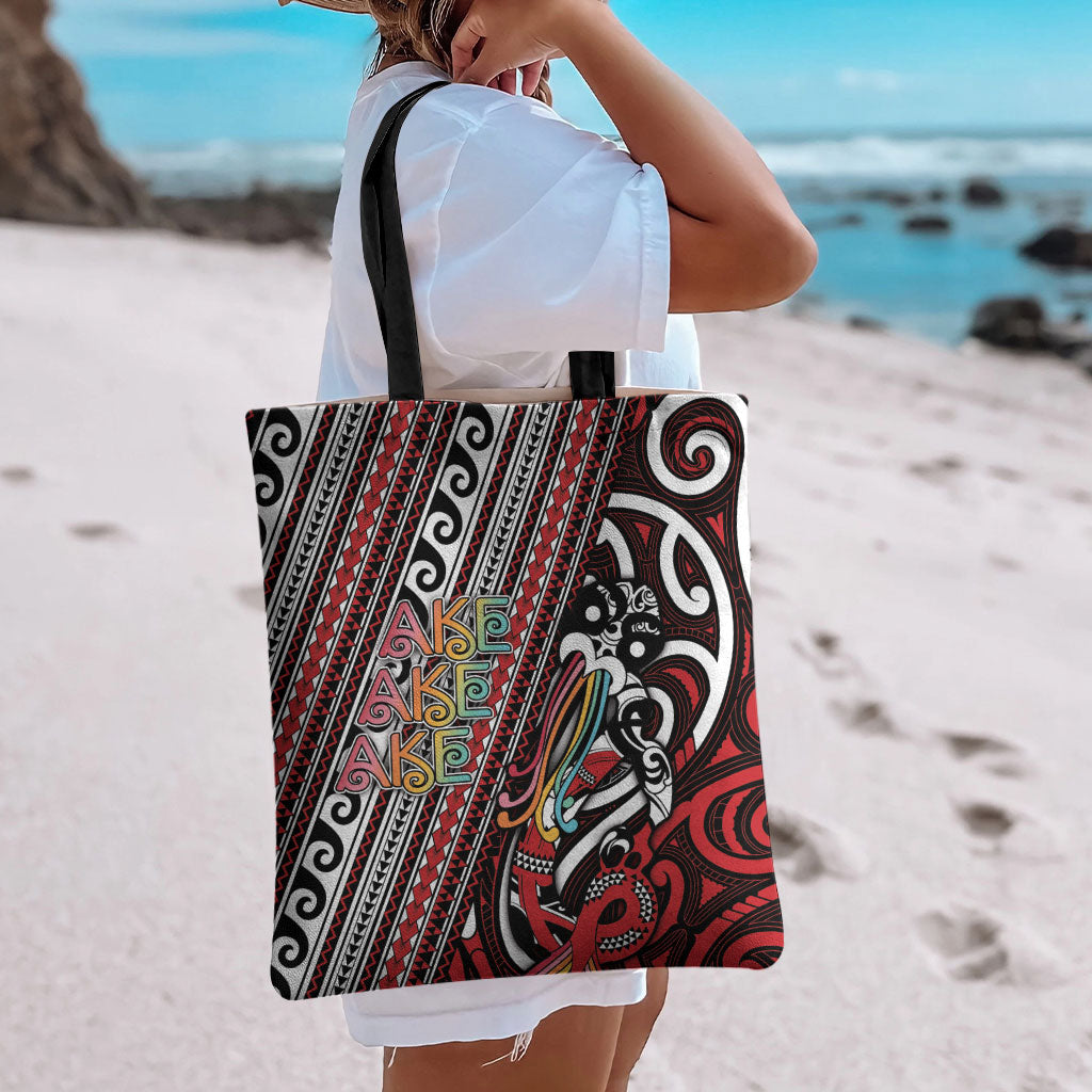 Maori Language Week Tote Bag Ake Ake Ake Tribal Patterns DT05 - Polynesian Pride