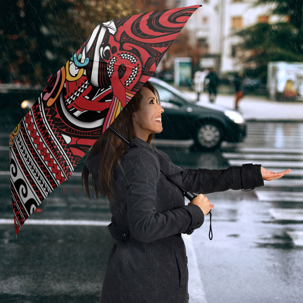 Maori Language Week Umbrella Ake Ake Ake Tribal Patterns DT05 - Polynesian Pride