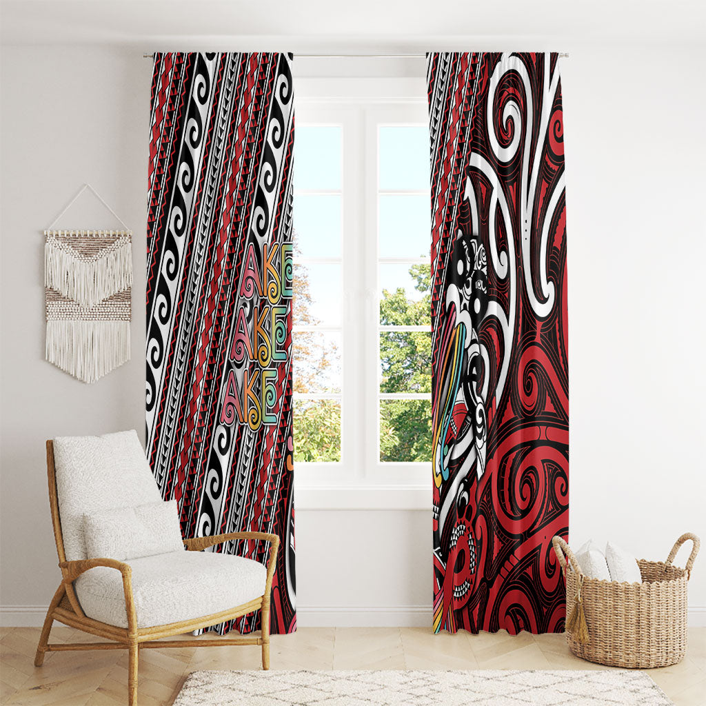 Maori Language Week Window Curtain Ake Ake Ake Tribal Patterns DT05 - Polynesian Pride